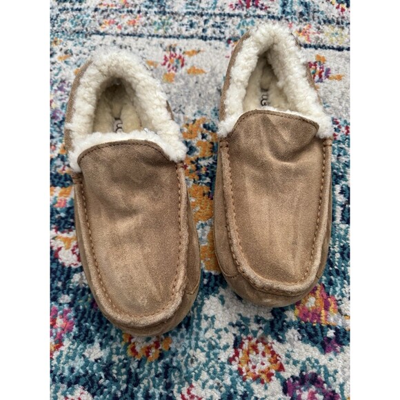 UGG Ascot Mens Size 9 Brown Suede Slipper Shoes Slip On Wool‎ Lined main image 6